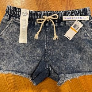 NWT Tinseltown Drawstring Denim Jean Shorts S